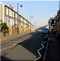 Zigzag white markings on De Winton Terrace, Llanbradach