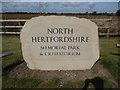 TL1732 : Stone at North Hertfordshire Crematorium by David Hillas