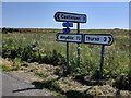 ND1565 : Road signs including those for National Cycle Route 1 by Rob Purvis
