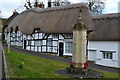 War memorial and thatched cottages, Wherwell