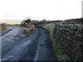 Moorside Lane at the entrance to School Wood Farm