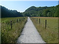 An open straight bit of the Aberaeron to Lampeter Trail