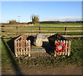 TF7410 : Memorial at Narborough Field by Adrian S Pye