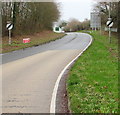 End of the 40mph speed limit on the A40 beyond Brecon