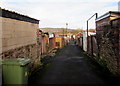 Back lane in Caerphilly