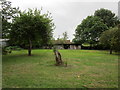 Sheds in an orchard