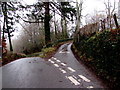 Minor road junction south of Llangenny, Powys