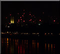 Battersea Power Station development at night