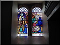SJ1357 : Stained glass window at St Meugan's Church by Eirian Evans