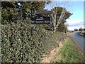 Sign for Stryt Llydan Farm, near Penley