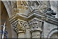 Sherborne Abbey: The south porch, capital detail