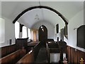 Inside Oare church, looking west