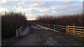SE4326 : Bridge  on track near Ledston Ings, RSPB  Fairburn Ings nature reserve by Phil Champion