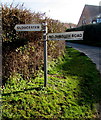 Direction signs on a Haresfield corner