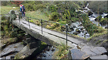 SD9628 : Hebble Hole footbridge  - restored after damage caused by fallen tree by Phil Champion
