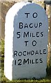 Old Milestone by the A671, Sagar Fold, Cliviger Parish, Burnley