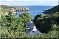 Fort Cottages and the mouth of Solva Harbour