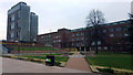 SP0483 : University Square, Birmingham University, looking towards the Arts Building and Muirehead Tower by Phil Champion