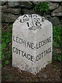 Old Milestone by the A85, Lechine Cottage, Loch Earn