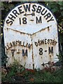 Old Milepost by the B4393, Waen