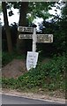 Old Direction Sign - Signpost at Tyes Cross