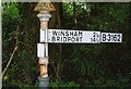 Old Direction Sign - Signpost by the B3162, west of Forton