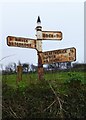 Old Direction Sign - Signpost, Trewint Lane and Trewiston Lane junction, Trewint