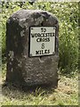 Old Milestone in Priestfield, Hanley Castle Parish