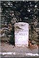 Old Milestone by the former A487, Rhyd-y-Beillen