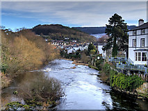 SJ2142 : Afon Dyfrdwy (River Dee) downstream from Llangollen Bridge by David Dixon