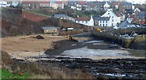 NO6107 : Clearing seaweed at Crail Beach by Gordon Brown