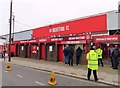 The main entrance to Griffin Park on Braemar Road