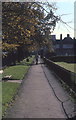 North Acton Playing Field 1980, path by bowling green