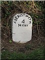 Old Milestone by the A487, Heol Antaron/Antaron Avenue, Llanfarian