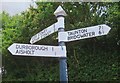 Old Direction Sign - Signpost by Broomyland Hill, west of Hawkridge