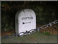 Old Guide Stone by Back Road, Meg Gate, Birstwith Parish