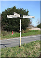 Old Direction Sign - Signpost by Bodelva crossroads, St Blaise Parish