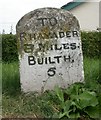 Old Milestone by the A470, Newbridge on Wye, Llanyre Parish