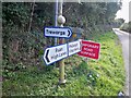 Old Direction Sign - Signpost by Treworga, Ruanlanihorne Parish