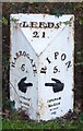 Old Milepost by the A61, Ripon Road, South Stainley