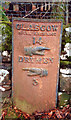 Old Milepost by the A809, Craighat Wood, Killearn Parish