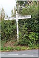 SJ4668 : Old Direction Sign - Signpost by the B5132, Barrow Lane, Great Barrow, Barrow Parish by Milestone Society