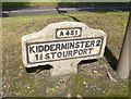 Old Milestone by the A451, Stourport Road, Kidderminster Parish