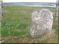 NF7741 : Old Milestone by the A865 below Rueval, South Uist Parish by Milestone Society