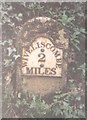 Old Milestone by Croford Hill, east of Croford, Wiveliscombe Parish