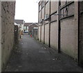 Lane on the east side of White Street, Caerphilly