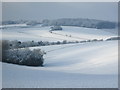 The valley of the River Misbourne blanketed in snow