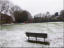 SU9032 : Seat in Town Meadow Recreation Ground by Basher Eyre