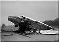 Aircraft wreckage at Biggin Hill, 1960