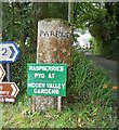 Old Guide Stone by the B3269, Pelyndowns, Lanlivery Parish